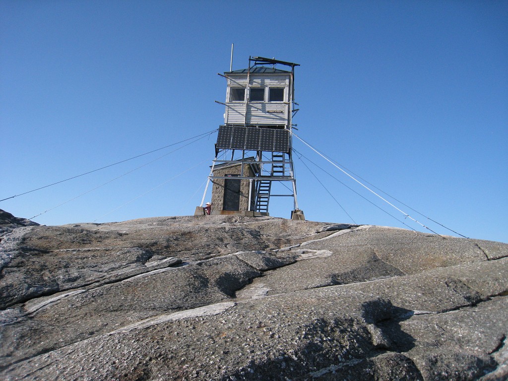 Mt Cardigan NH 2010 0245.jpg - The fire lookout on the summit. It was closed so could not go up to get pictures.